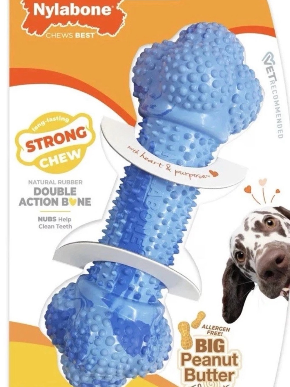 Nylabone Strong Chew Double Action Bone - Blue